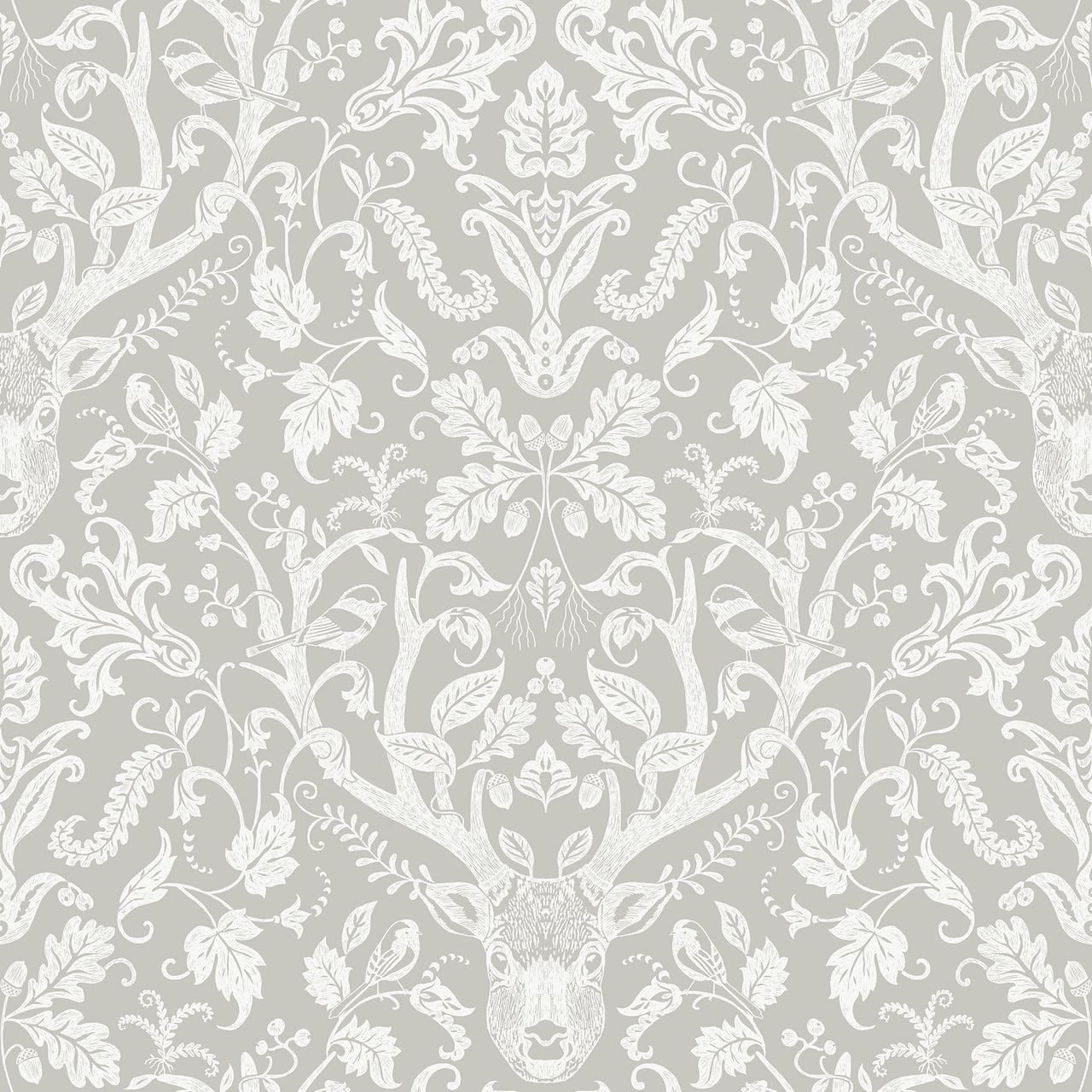 NuWallpaper Taupe Escape To The Forest Peel & Stick Wallpaper